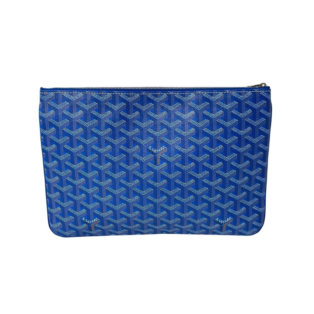 Goyard Senna Blue Bag Leather Clutch